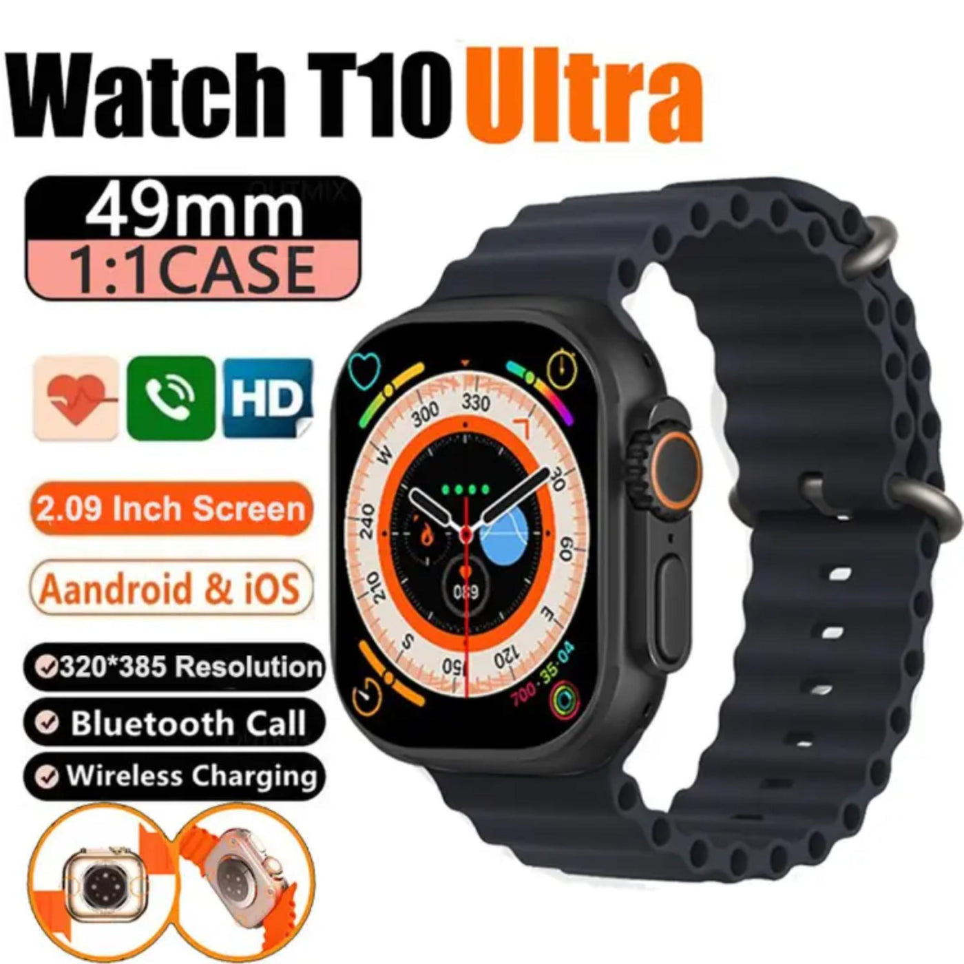 SMART WATCH  Ultra 2.09 Infinite Display Smartwatch